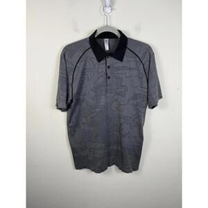 UNRL Golf Sports Camo Gray Performance Stretch Polo Size Medium